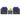 3 Pieces Patio Wicker Conversation Set with Cushion-Navy