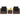 3 Pcs Patio Conversation Rattan Furniture Set with Cushion-Black