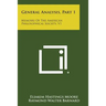 General Analysis, Part 1: Memoirs of the American Philosophical Society, V1
