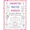 Handwriting Practice Workbook: With Positive Affirmations For African American Girls: Trace Print Letters, Words & Sentences: For Little Black Brown