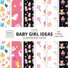 Cute Baby Girl Ideas Scrapbook Paper 8x8 Designer Baby Shower Scrapbook Paper Ideas for Decorative Art, DIY Projects, Homemade Crafts, Cool Nursery De