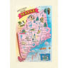 Vintage Lined Notebook Greetings from Maine, Map