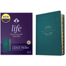 NKJV Life Application Study Bible, Third Edition, Large Print (Leatherlike, Teal Blue, Indexed, Red Letter)