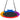 40 inch Saucer Tree Outdoor Round Platform Swing with Pillow and Handle-Multicolor