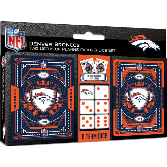 Denver Broncos - 2-Pack Playing Cards & Dice Set by MasterPieces Puzzle Company INC
