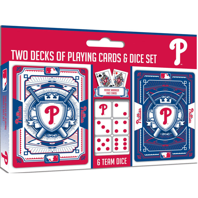 Philadelphia Phillies - 2-Pack Playing Cards & Dice Set by MasterPieces Puzzle Company INC