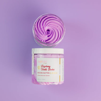 Raspberry Vanilla Boobies Collection | Body Butter| Serum| Sugar Scrub| by AMINNAH