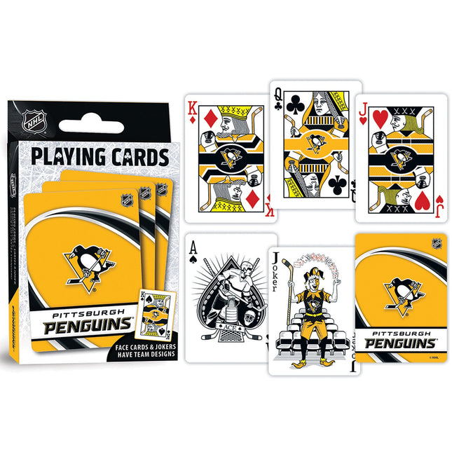 Pittsburgh Penguins Playing Cards - 54 Card Deck by MasterPieces Puzzle Company INC