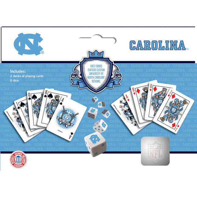 UNC Tar Heels - 2-Pack Playing Cards & Dice Set by MasterPieces Puzzle Company INC