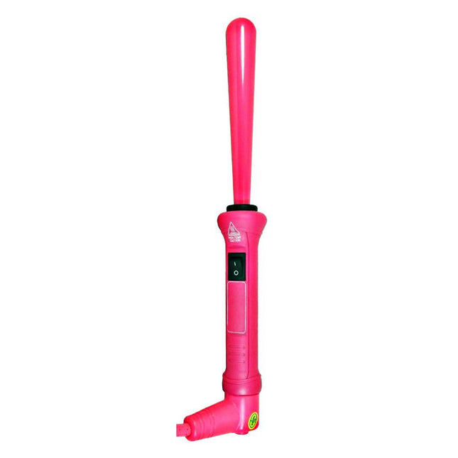 The Twister - 13mm-25mm Ceramic Clipless Tapered Curling Wand - Pink