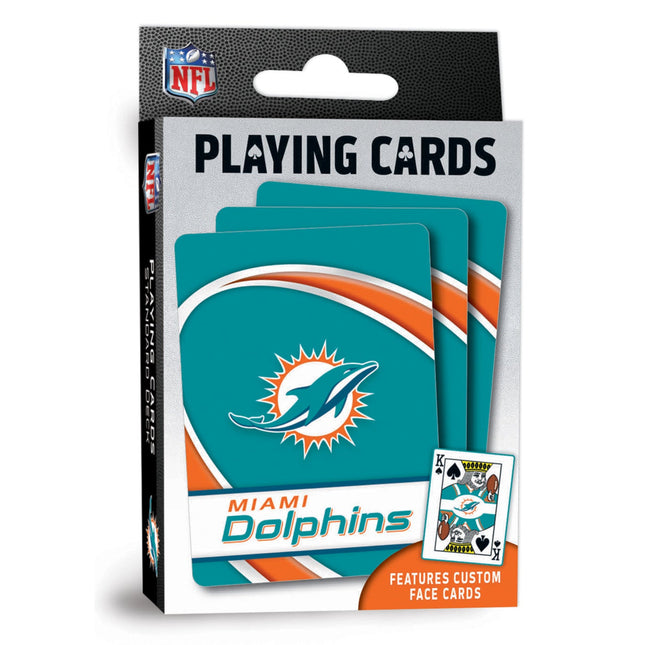 Miami Dolphins Playing Cards - 54 Card Deck by MasterPieces Puzzle Company INC