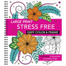 Large Print Easy Color & Frame - Stress Free: Adult Coloring Book with 31 Designs Flowers, Mandalas & Nature Perforated Pages, Spiral Bound Gift for A