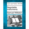 Negotiable Instruments.