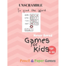 UnScramble To Find the word Games for Kids: Age 6-10: NEVER BORED Paper & Pencil Games -- Kids Activity Book, Blue - Find the Words - Fun Activities f