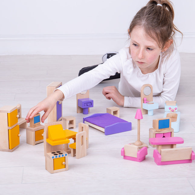 Heritage Playset Doll Furniture Set by Bigjigs Toys US