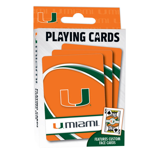 Miami Hurricanes Playing Cards - 54 Card Deck by MasterPieces Puzzle Company INC