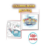 Coloring Book Boats: Ship & Boat Coloring Books with ship, boat, barque sailing, pirate ship, sailboat, carrier, fishing boat, canoe