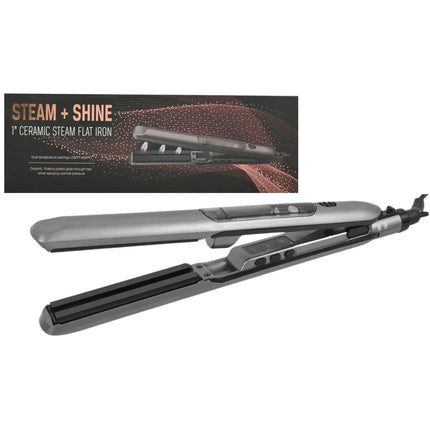 Steam + Shine 1" Ceramic Steam Flat Iron