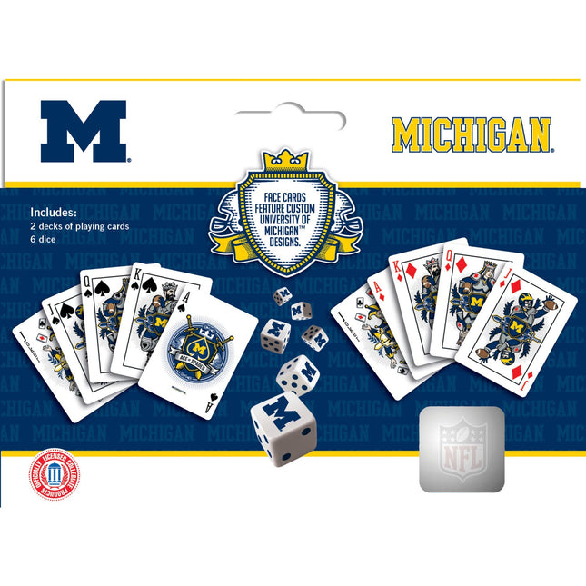 Michigan Wolverines - 2-Pack Playing Cards & Dice Set by MasterPieces Puzzle Company INC