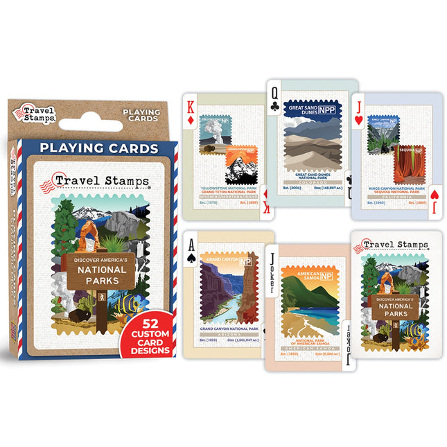 National Parks Travel Stamps Playing Cards - 54 Card Deck by MasterPieces Puzzle Company INC