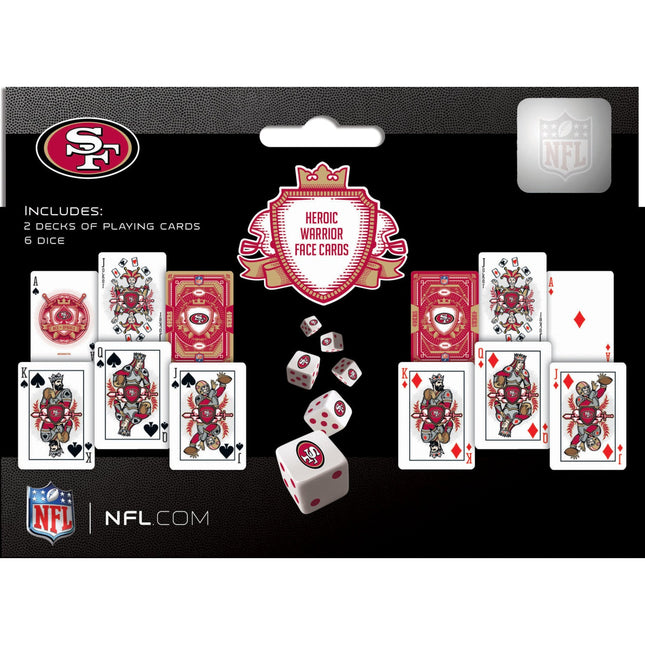 San Francisco 49ers - 2-Pack Playing Cards & Dice Set by MasterPieces Puzzle Company INC