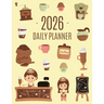 Coffee Planner 2026: Daily Organizer for 2026 (12 Months) Funny Caffeine Scheduler with Cappuccino, Muffins & Good Vibes