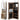 42.5 Inches Lockable Jewelry Mirror Wall Cabinet with 3-Color LED Lights-Rustic Brown