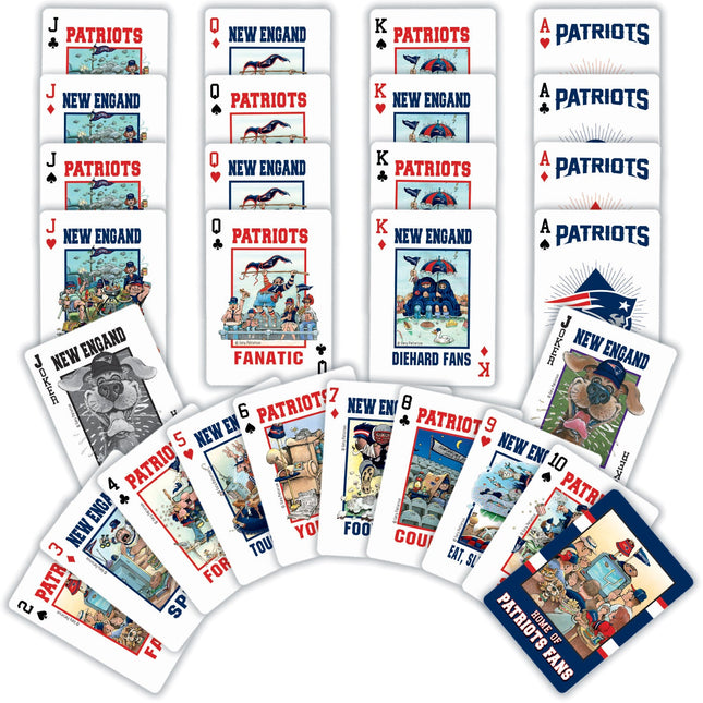 New England Patriots Fan Deck Playing Cards - 54 Card Deck by MasterPieces Puzzle Company INC