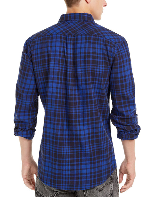 Levi's Men's Alban Plaid Flannel Shirt Navy Size Large by Steals