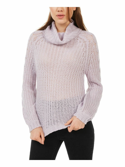 Planet Gold Juniors' Cowl-Neck Sweater Purple Size X-Large by Steals