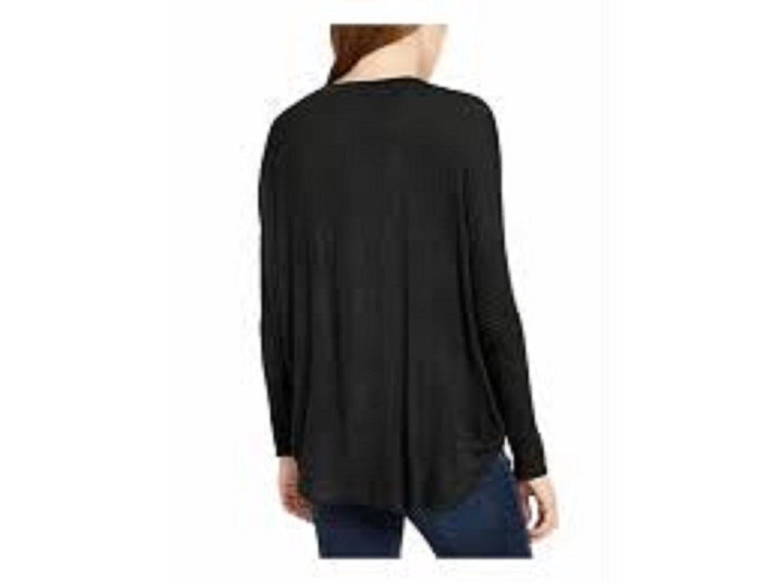 Polly & Esther Juniors' Surplice-Neck Top Black Size Small by Steals