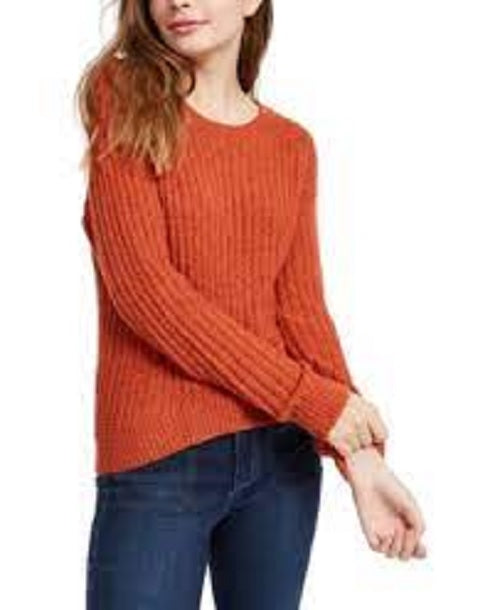 Crave Fame Juniors' Ribbed Cropped Sweater Red Size Extra Large by Steals
