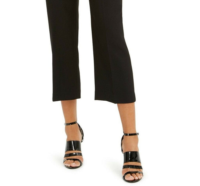 Calvin Klein Women's Zipper-Pocket Cropped Twill Pants Black Size 14 by Steals
