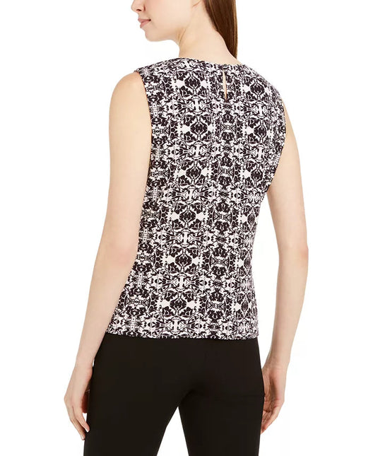 Calvin Klein Women's Printed Sleeveless Top Black Size Large by Steals