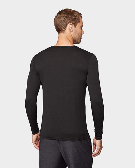 32 Degrees Men's Base Layer Crew Neck Shirt Black by Steals