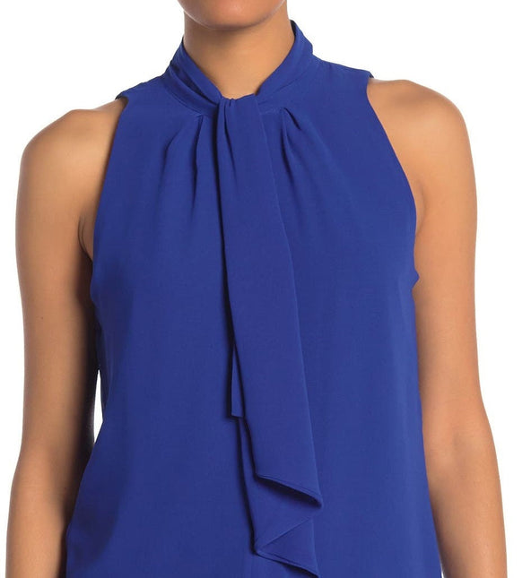 Calvin Klein Women's Plus Size Ruffle-Front Blouse Blue Size XX-Large by Steals