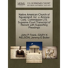 Native American Church of Navajoland, Inc. V. Arizona Corp. Commission U.S. Supreme Court Transcript of Record with Supporting Pleadings