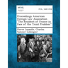 Proceedings American Foreign Law Association the Resident of France in Face of the Trust Problem