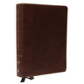 NKJV, Journal the Word Bible, Large Print, Bonded Leather, Brown, Red Letter Edition: Reflect, Journal, or Create Art Next to Your Favorite Verses