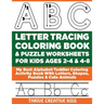 ABC Letter Tracing Coloring Book & Puzzle Worksheets For Kids Ages 2-4 & 4-8: My Best Alphabet Toddler Coloring Activity Book With Letters, Shapes, Pu
