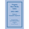 Virginia Slave Births Index, 1853-1865, Volume 6, Geographic Supplement
