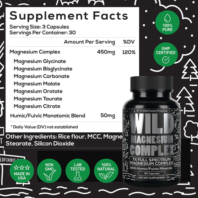 Wild Magnesium Complex - 7x Forms by Wild Foods