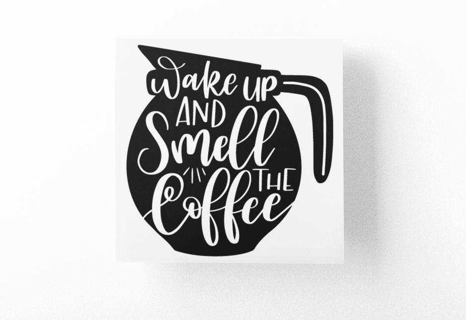 Wake Up And Smell The Coffee Sticker by WinsterCreations™ Official Store