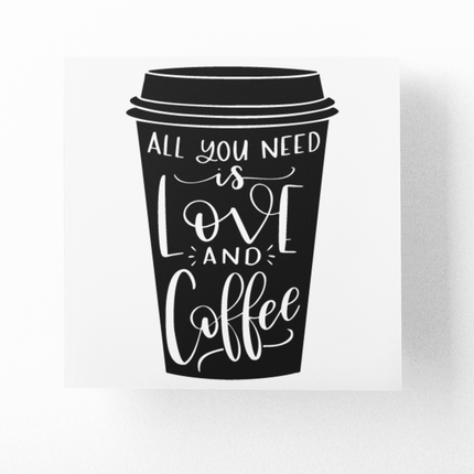 All You Need Is Love And Coffee Sticker by WinsterCreations™ Official Store