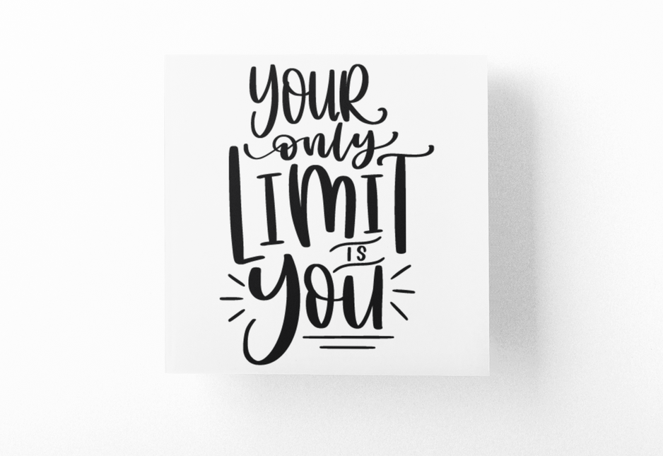 Your Only Limit Is You Inspirational Sticker by WinsterCreations™ Official Store
