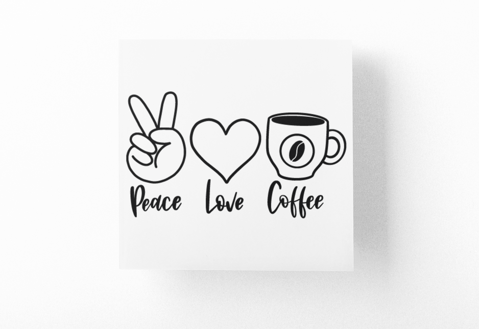 Peace Love Coffee Sticker by WinsterCreations™ Official Store