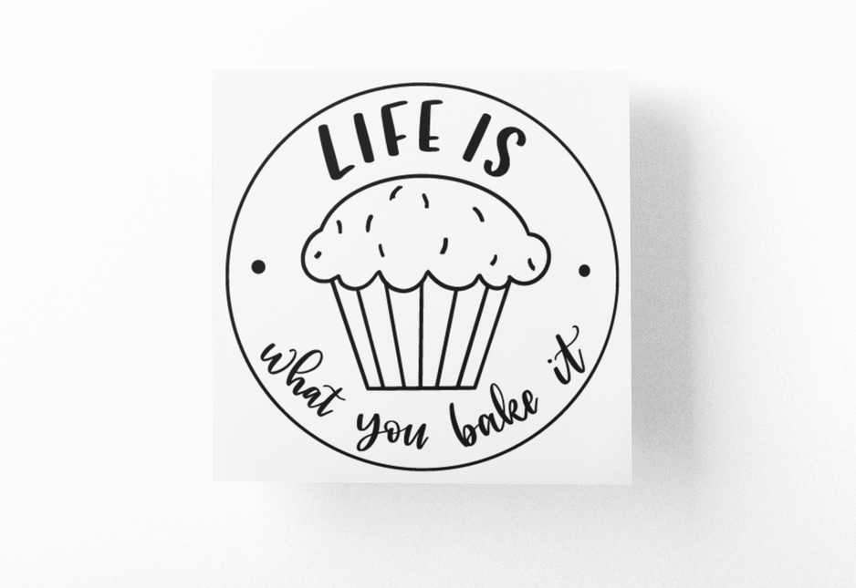 Life Is What You Bake It Kitchen Sticker by WinsterCreations™ Official Store