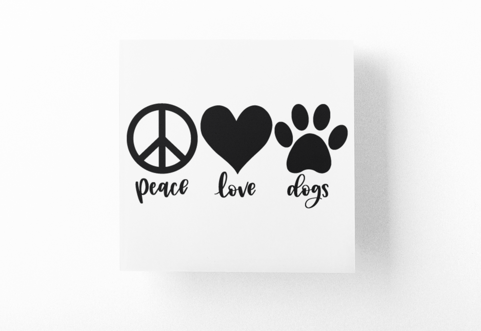 Peace Love Dogs Dog Mom Sticker by WinsterCreations™ Official Store