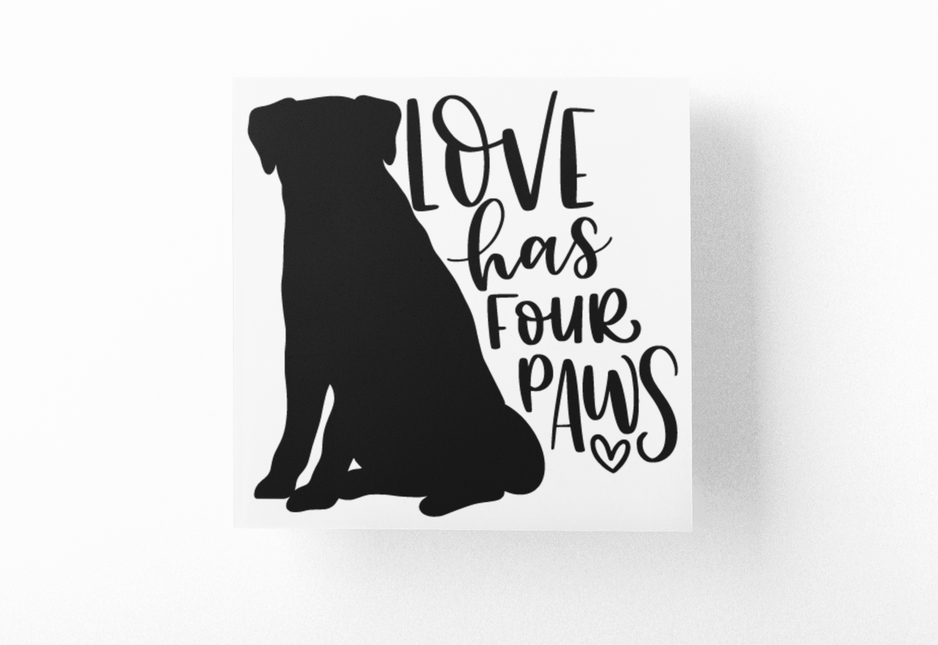 Love Has Four Paws Dog Mom Sticker by WinsterCreations™ Official Store