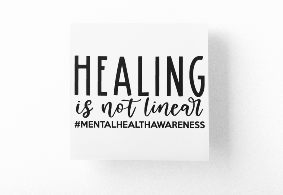 Healing Is Not Linear Mental Health Awareness Sticker by WinsterCreations™ Official Store